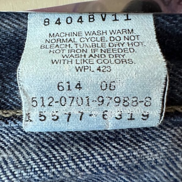 Levis Womens 577 Lower Rise Loose Fit Crop Vtg Y2K Size 10 Mis M Blue USA Made - Picture 8 of 13